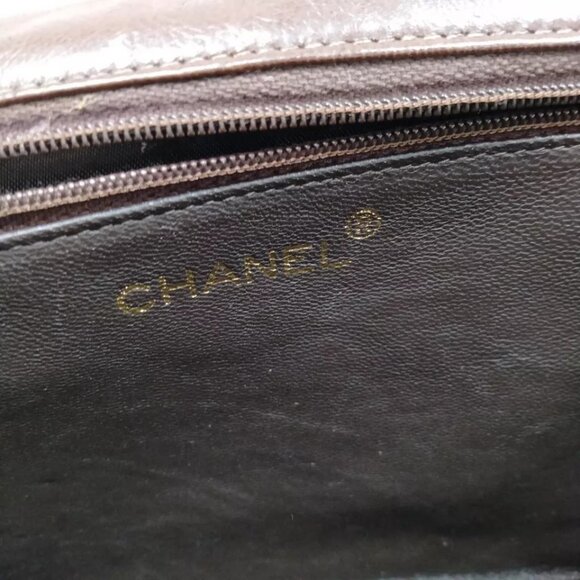 (R784) Chanel Shoulder Bag Chain Brown Lamb Skin - Picture 8 of 8